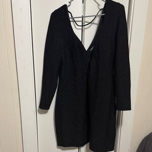 Express Black Long Sleeve Dress